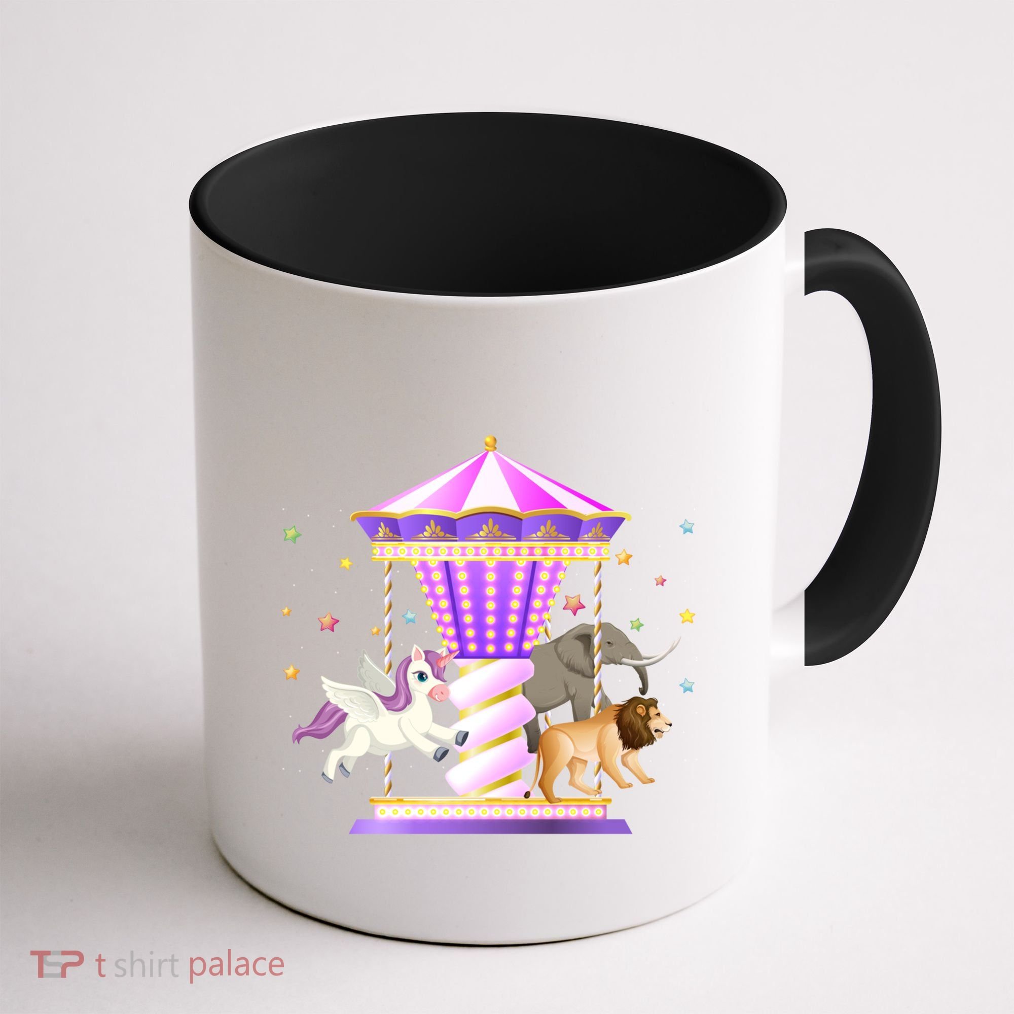 Circus Carousel Unicorn Lion Elephant Amuset Park Meaningful Gift Coffee Mug