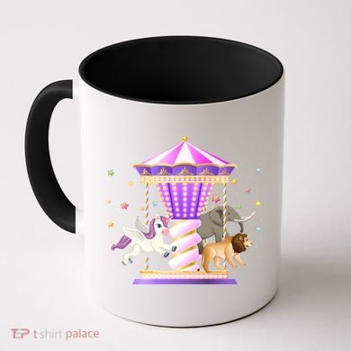 Circus Carousel Unicorn Lion Elephant Amuset Park Meaningful Gift Coffee Mug