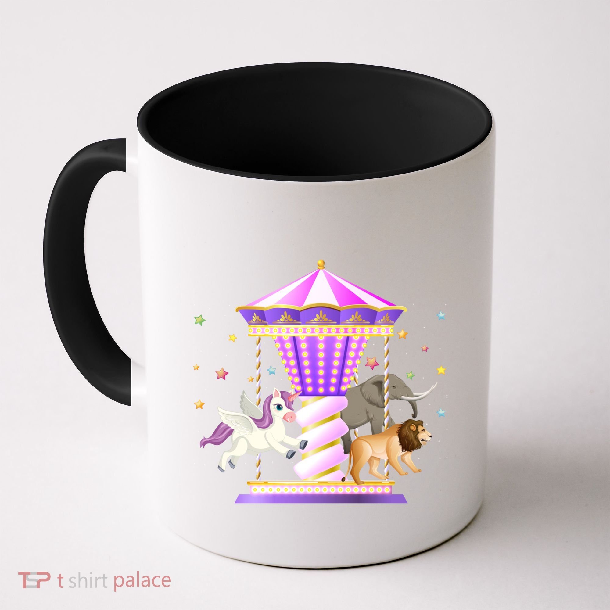 Circus Carousel Unicorn Lion Elephant Amuset Park Meaningful Gift Coffee Mug