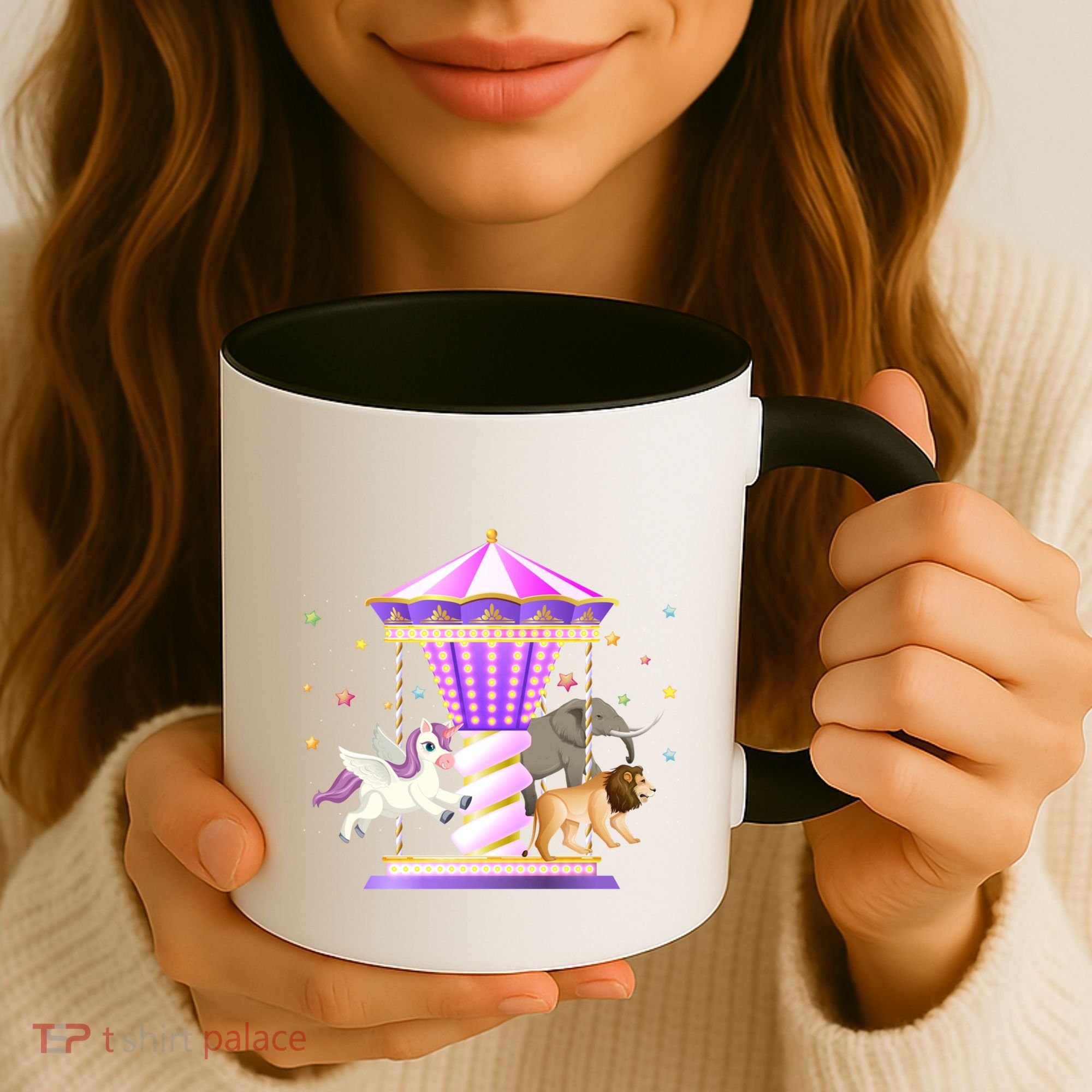 Circus Carousel Unicorn Lion Elephant Amuset Park Meaningful Gift Coffee Mug