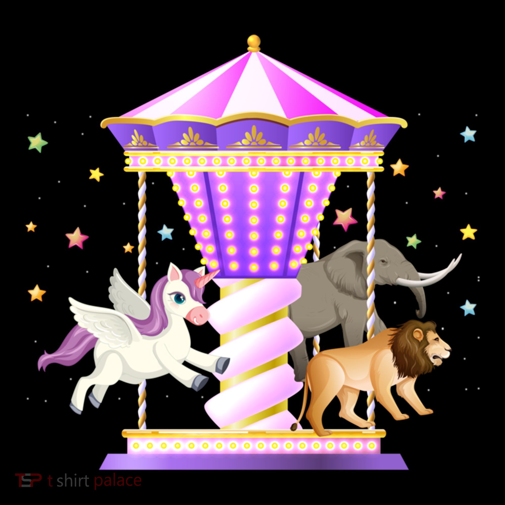 Circus Carousel Unicorn Lion Elephant Amuset Park Meaningful Gift Coffee Mug