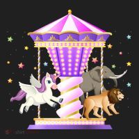 Circus Carousel Unicorn Lion Elephant Amuset Park Meaningful Gift Beanie thumb 2