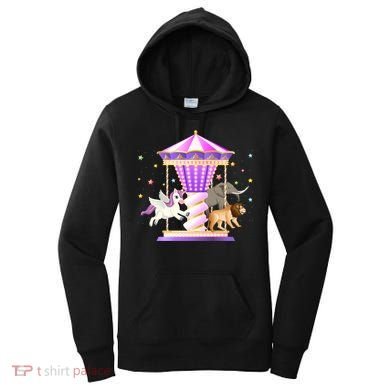 Circus Carousel Unicorn Lion Elephant Amuset Park Meaningful Gift Women's Hoodie