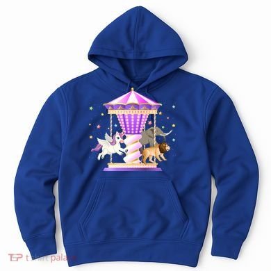 Circus Carousel Unicorn Lion Elephant Amuset Park Meaningful Gift Hoodie
