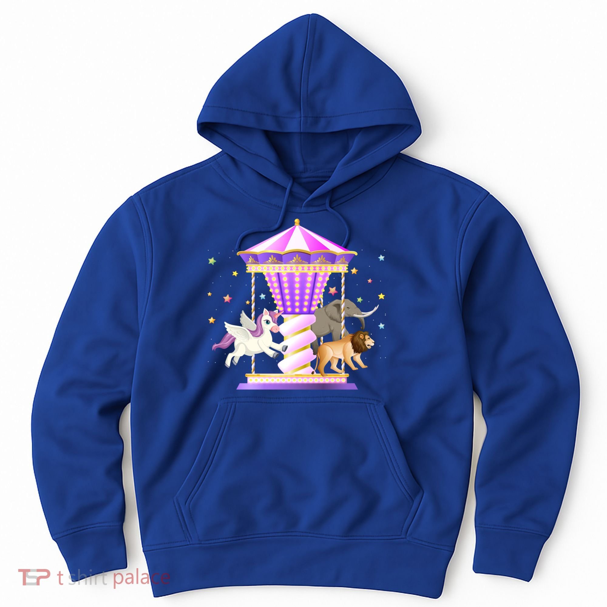 Circus Carousel Unicorn Lion Elephant Amuset Park Meaningful Gift Hoodie
