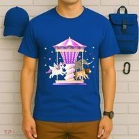 Circus Carousel Unicorn Lion Elephant Amuset Park Meaningful Gift T-Shirt thumb 6