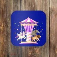 Circus Carousel Unicorn Lion Elephant Amuset Park Meaningful Gift Coaster thumb 0