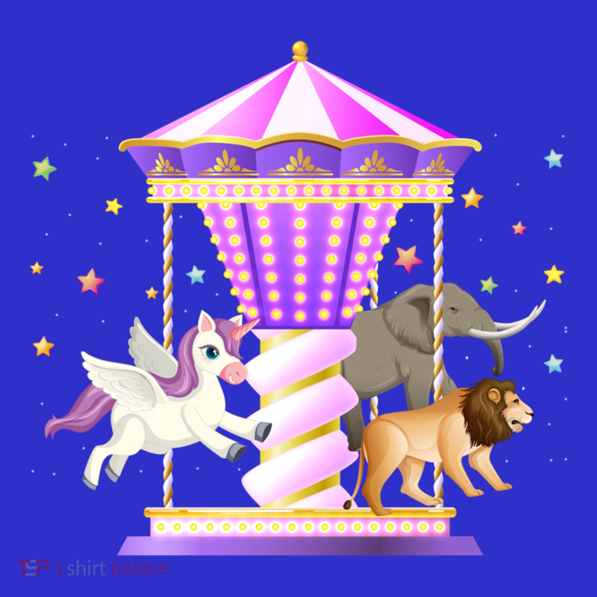 Circus Carousel Unicorn Lion Elephant Amuset Park Meaningful Gift Women's Tank Top