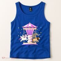 Circus Carousel Unicorn Lion Elephant Amuset Park Meaningful Gift Tank Top thumb 2