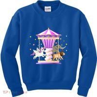 Circus Carousel Unicorn Lion Elephant Amuset Park Meaningful Gift Kids Sweatshirt thumb 0