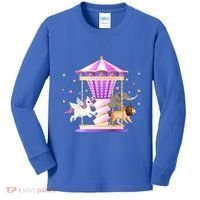 Circus Carousel Unicorn Lion Elephant Amuset Park Meaningful Gift Kids Long Sleeve Shirt thumb 0