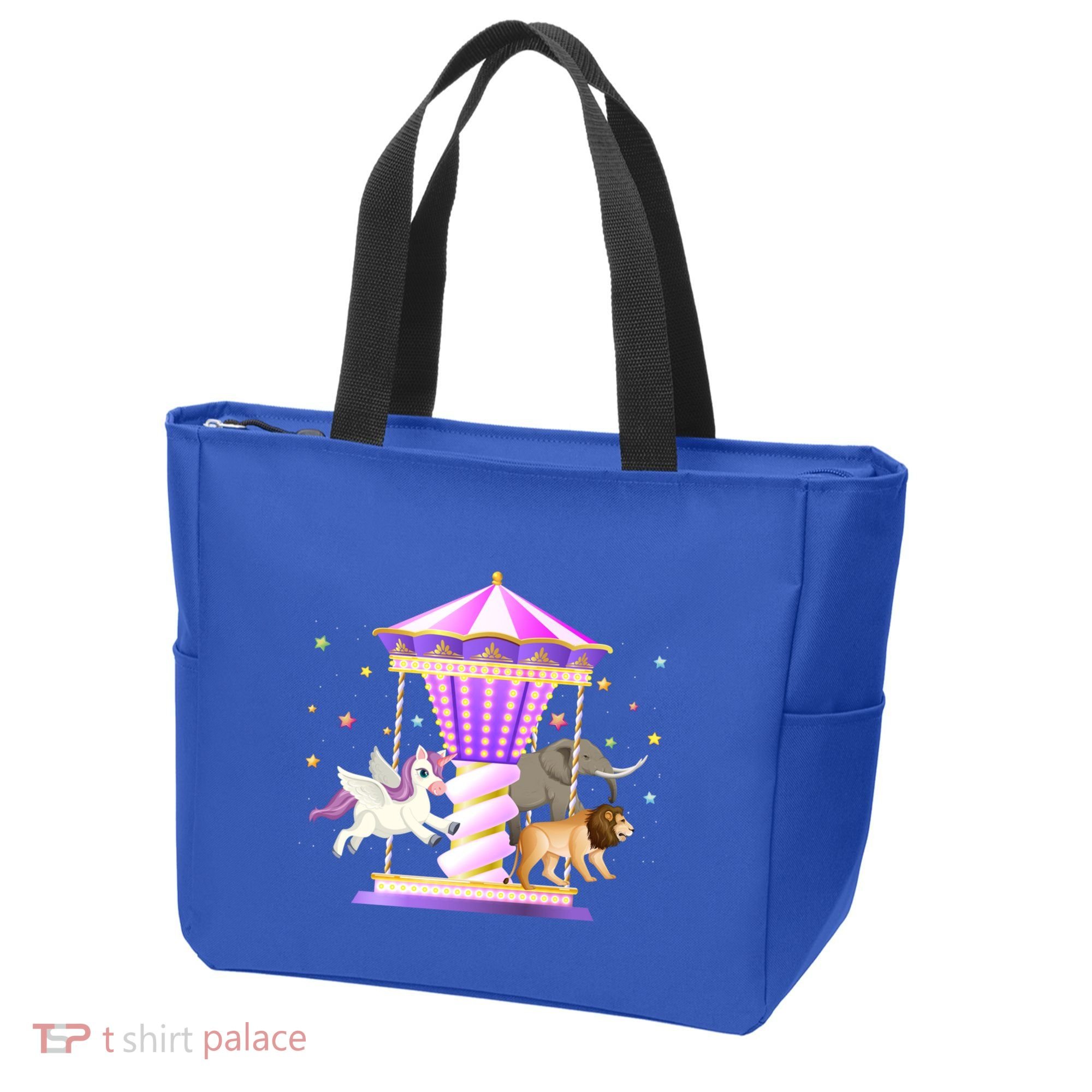 Circus Carousel Unicorn Lion Elephant Amuset Park Meaningful Gift Tote Bag