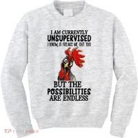 Chick Chicken Unsupervised But The Possibilities Are Endless Kids Sweatshirt thumb 0