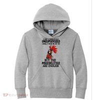 Chick Chicken Unsupervised But The Possibilities Are Endless Kids Hoodie thumb 0