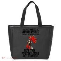 Chick Chicken Unsupervised But The Possibilities Are Endless Tote Bag thumb 0