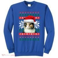 Calico Cat Ugly Christmas Sweater Style Santa Hat Kitty Mom Gift Sweatshirt thumb 0