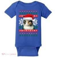 Calico Cat Ugly Christmas Sweater Style Santa Hat Kitty Mom Gift Baby Bodysuit thumb 0