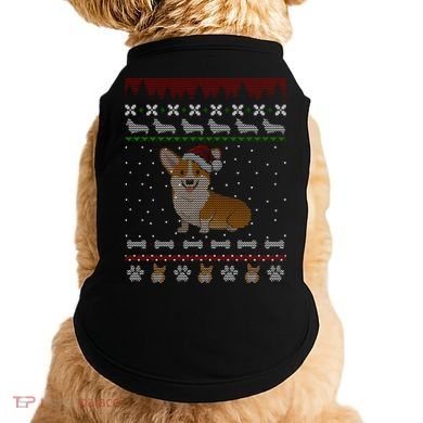 Cute Corgi Ugly Christmas Sweater Design Doggie Tank