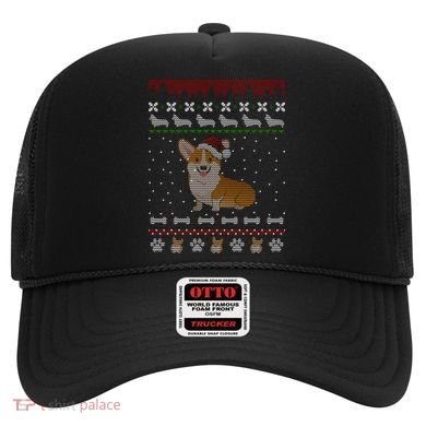 Cute Corgi Ugly Christmas Sweater Design Hat