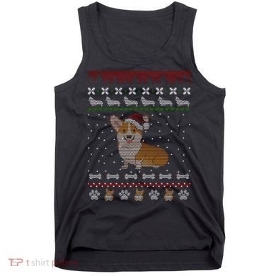 Cute Corgi Ugly Christmas Sweater Design Tank Top