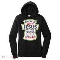 Christian Catch Up With Jesus Ketchup Funny Tomato Women's Hoodie thumb 0
