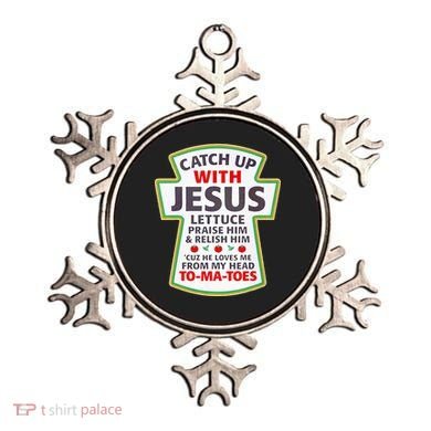 Christian Catch Up With Jesus Ketchup Funny Tomato Ornament