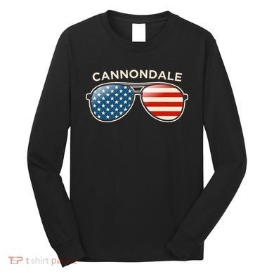 Cannondale Ct Vintage Us Flag Sunglasses Long Sleeve Shirt