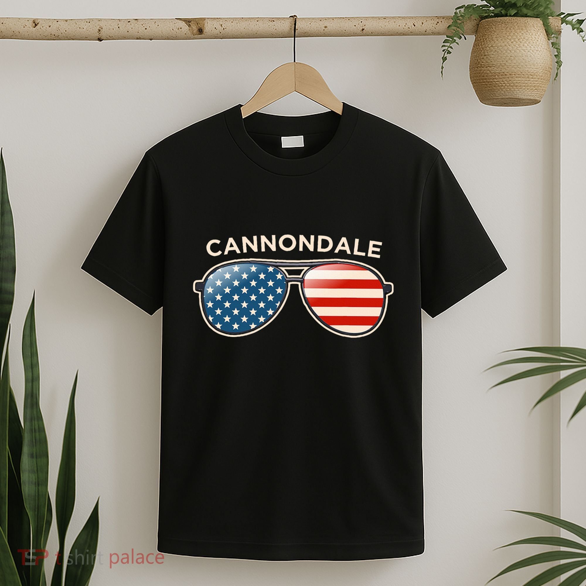 Cannondale Ct Vintage Us Flag Sunglasses T-Shirt