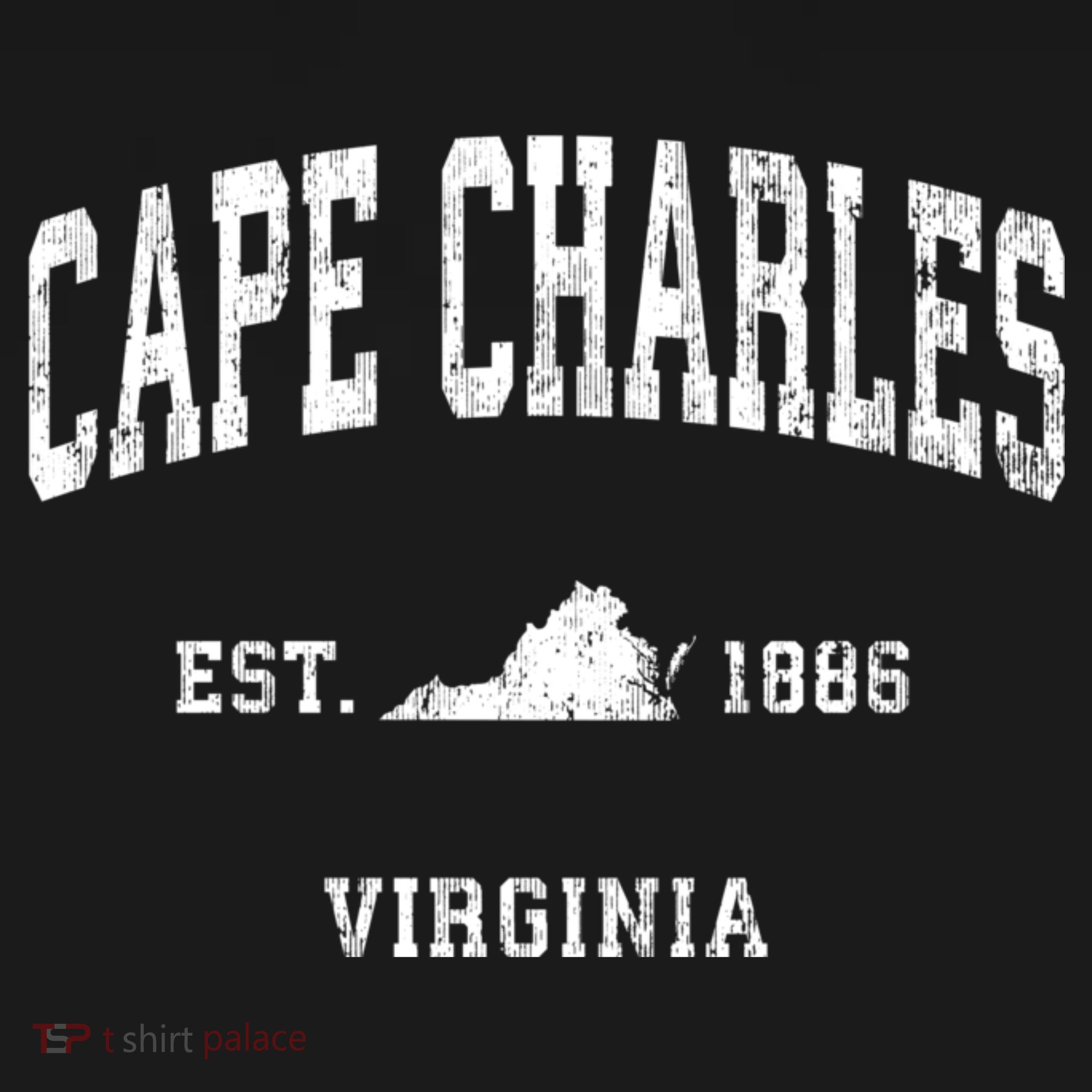 Cape Charles Virginia Va Vintage Athletic Sports T-Shirt