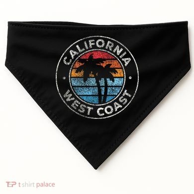 California CA Vintage Graphic Retro 70s USA-Made Doggie Bandana