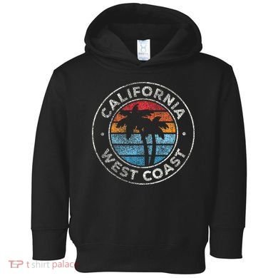 California CA Vintage Graphic Retro 70s Toddler Hoodie