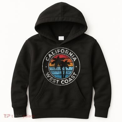 California CA Vintage Graphic Retro 70s Kids Hoodie
