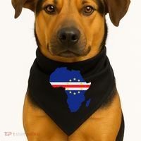 Cape Cabo Verde Verdean Flag Pride Africa Map USA-Made Doggie Bandana thumb 1