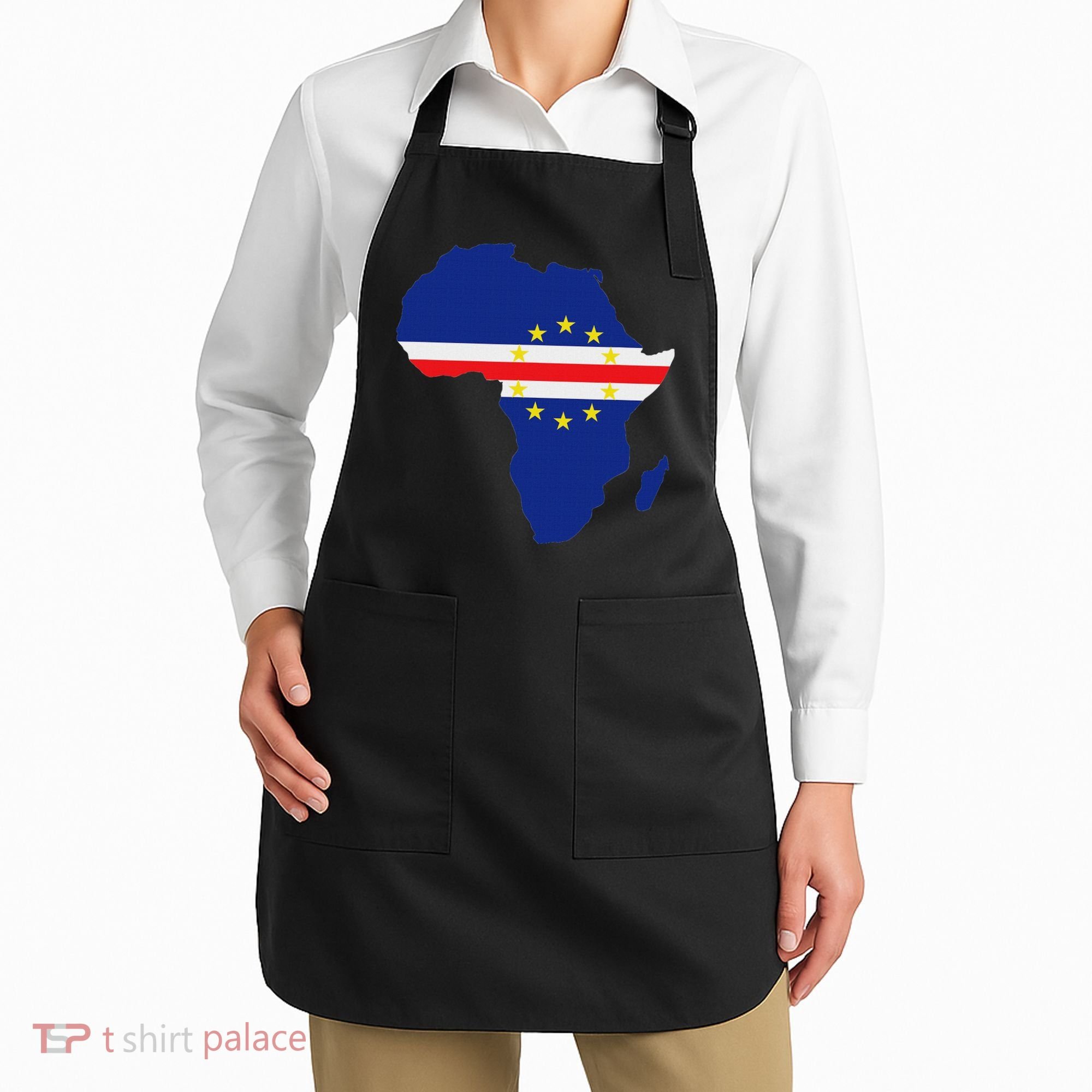 Cape Cabo Verde Verdean Flag Pride Africa Map Apron