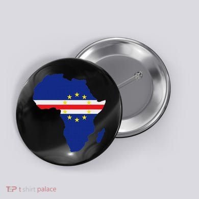Cape Cabo Verde Verdean Flag Pride Africa Map Button
