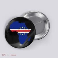 Cape Cabo Verde Verdean Flag Pride Africa Map Button thumb 0
