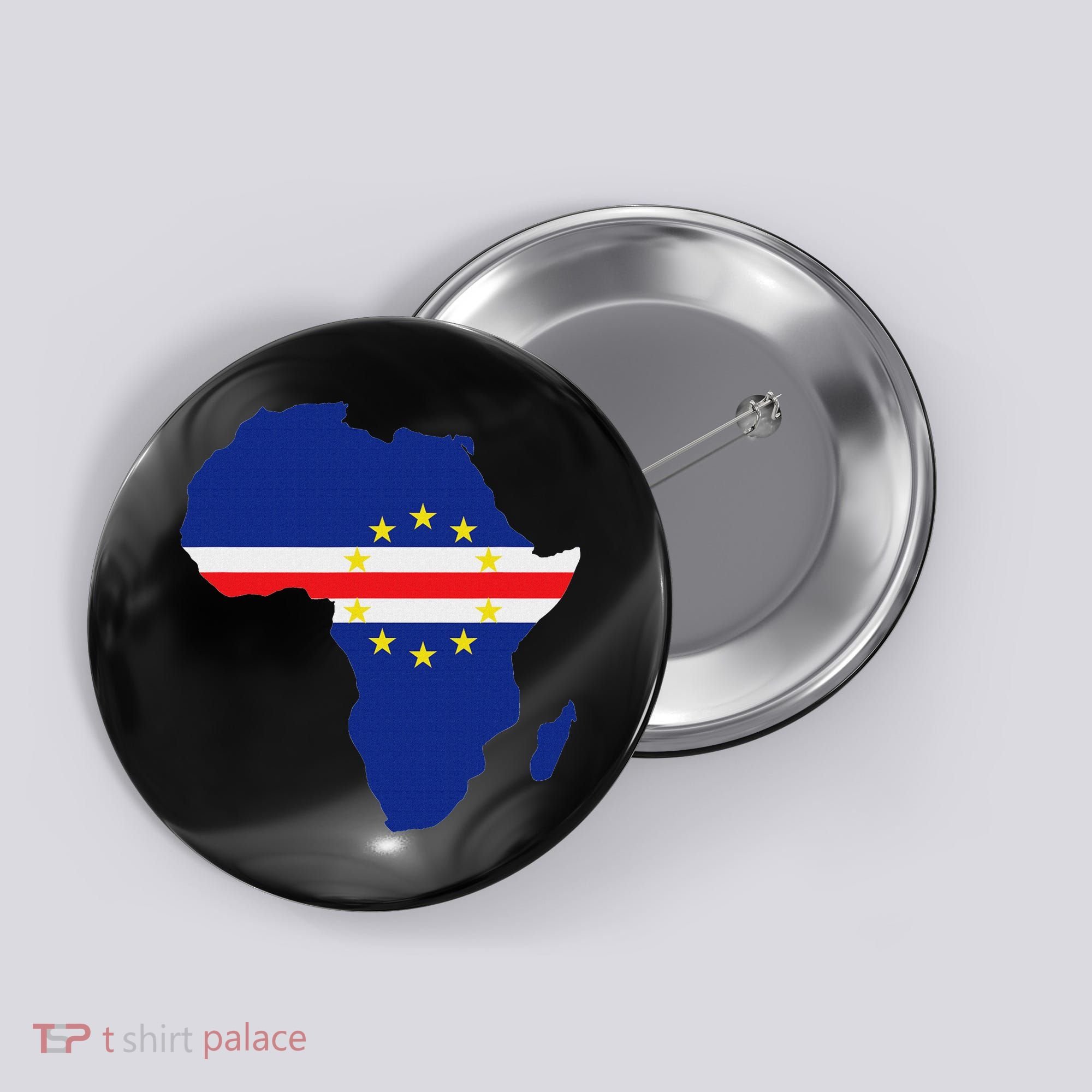 Cape Cabo Verde Verdean Flag Pride Africa Map Button