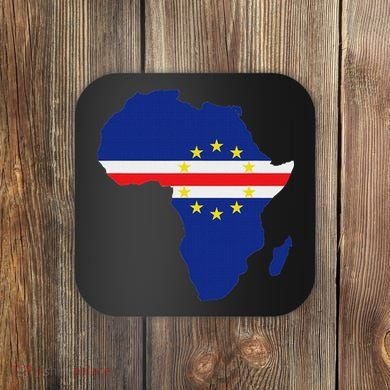 Cape Cabo Verde Verdean Flag Pride Africa Map Coaster