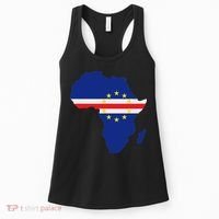 Cape Cabo Verde Verdean Flag Pride Africa Map Women's Tank Top thumb 0