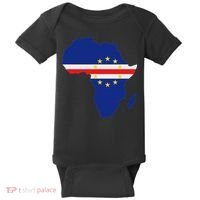 Cape Cabo Verde Verdean Flag Pride Africa Map Baby Bodysuit thumb 0