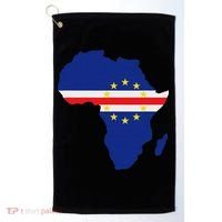 Cape Cabo Verde Verdean Flag Pride Africa Map Golf Towel thumb 0