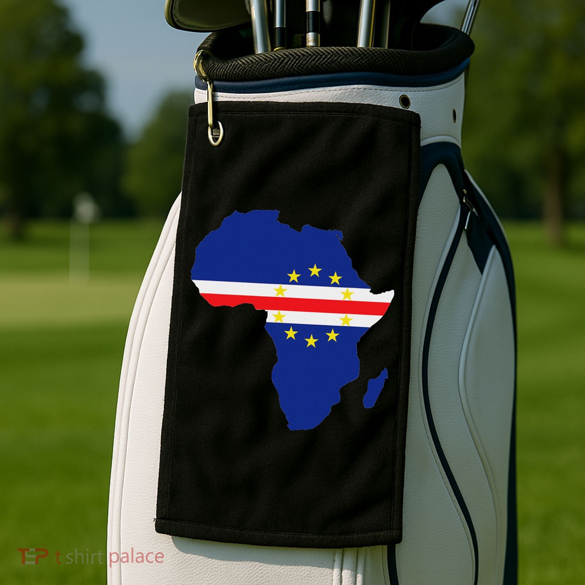 Cape Cabo Verde Verdean Flag Pride Africa Map Golf Towel