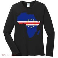 Cape Cabo Verde Verdean Flag Pride Africa Map Women's Long Sleeve Shirt thumb 0