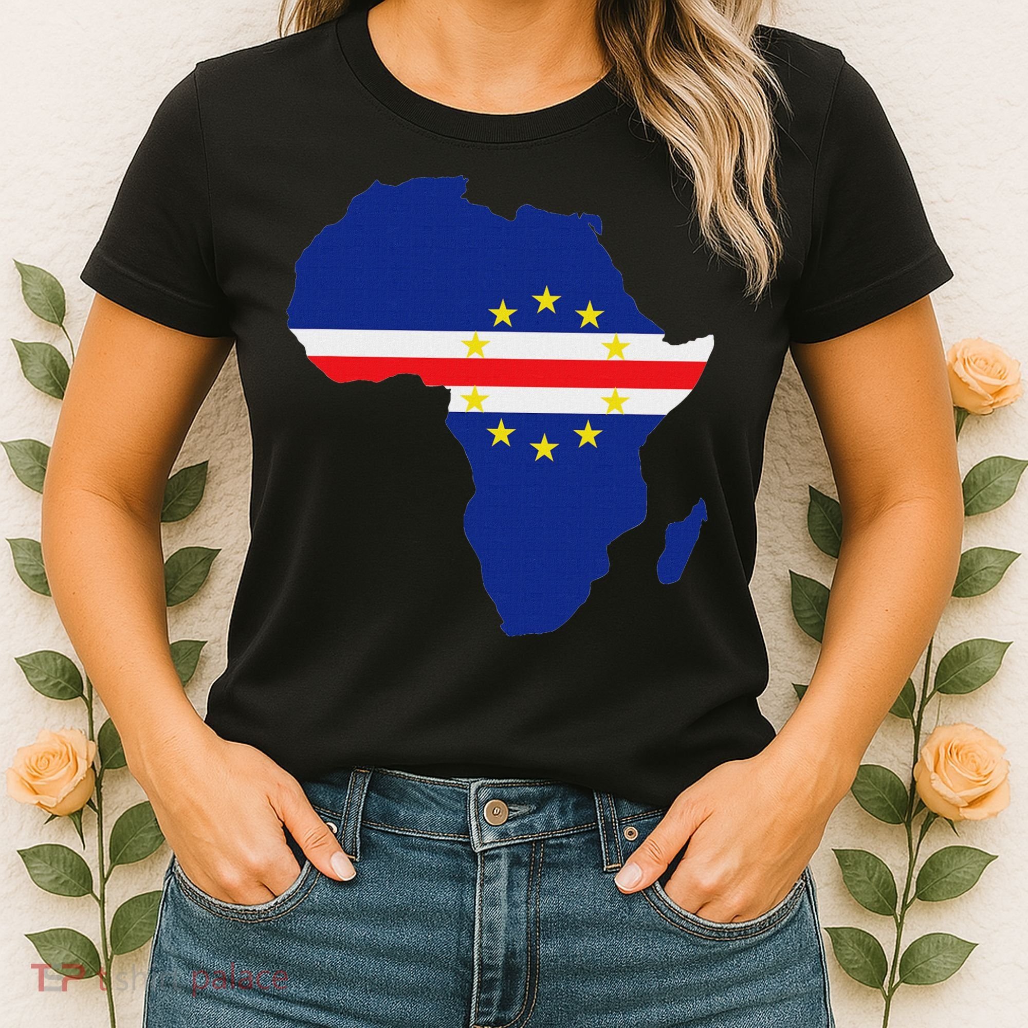 Cape Cabo Verde Verdean Flag Pride Africa Map Women's T-Shirt