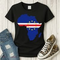 Cape Cabo Verde Verdean Flag Pride Africa Map Women's T-Shirt thumb 3
