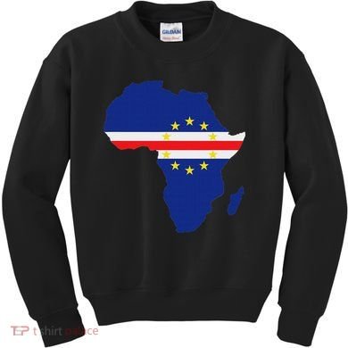 Cape Cabo Verde Verdean Flag Pride Africa Map Kids Sweatshirt