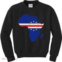Cape Cabo Verde Verdean Flag Pride Africa Map Kids Sweatshirt thumb 0
