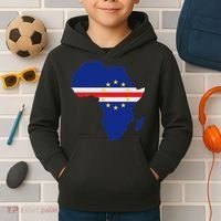 Cape Cabo Verde Verdean Flag Pride Africa Map Kids Hoodie thumb 2