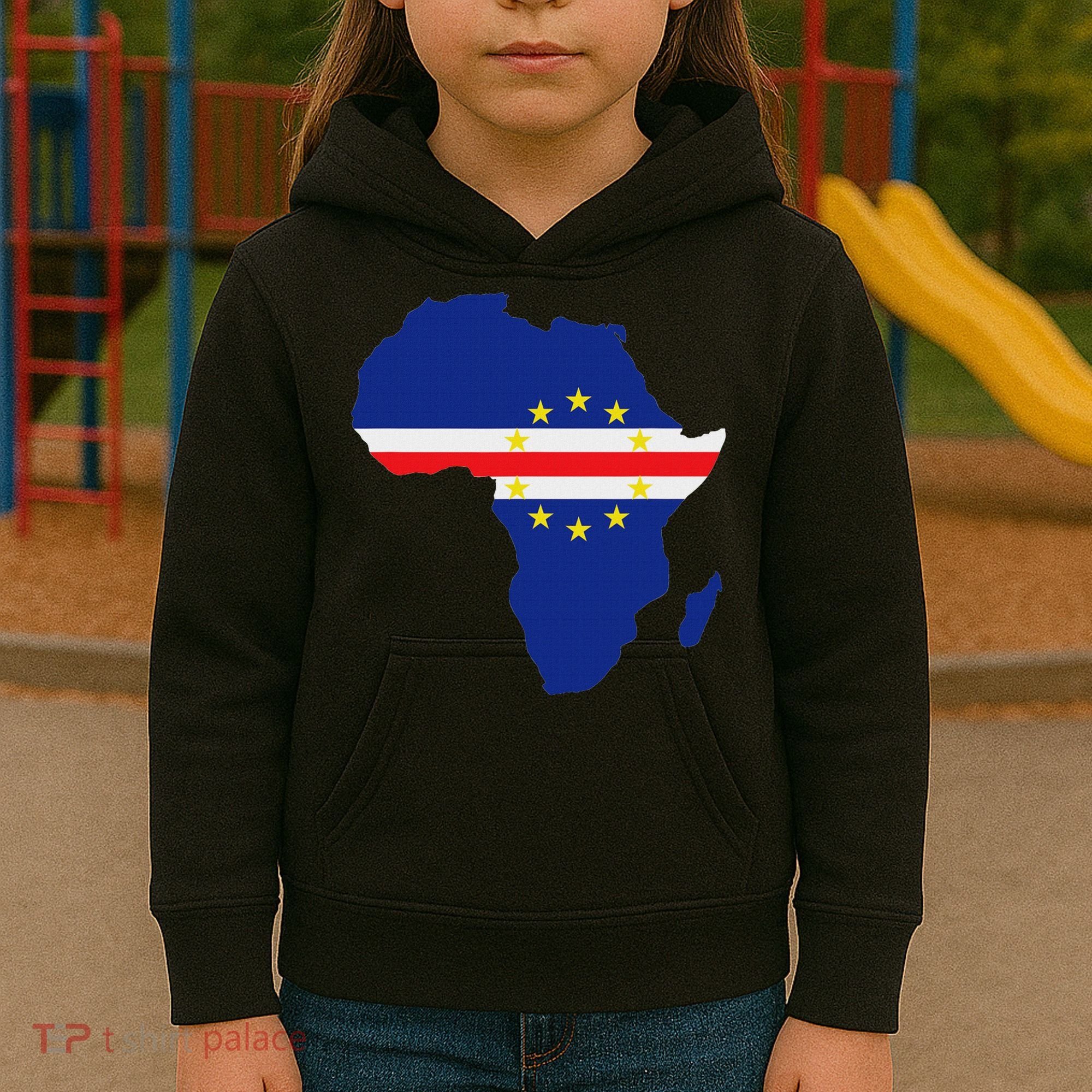 Cape Cabo Verde Verdean Flag Pride Africa Map Kids Hoodie