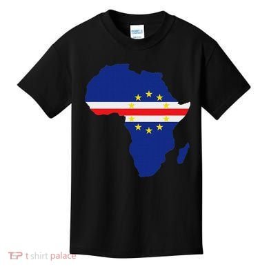 Cape Cabo Verde Verdean Flag Pride Africa Map Kids T-Shirt